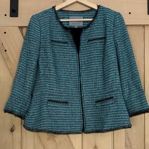 Classiques Entier Teal Tweed Blazer